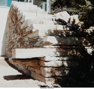 Random Wallers with Flagstone Stairs - JRM Stonework