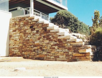 Random Wallers with Flagstone Stairs - JRM Stonework